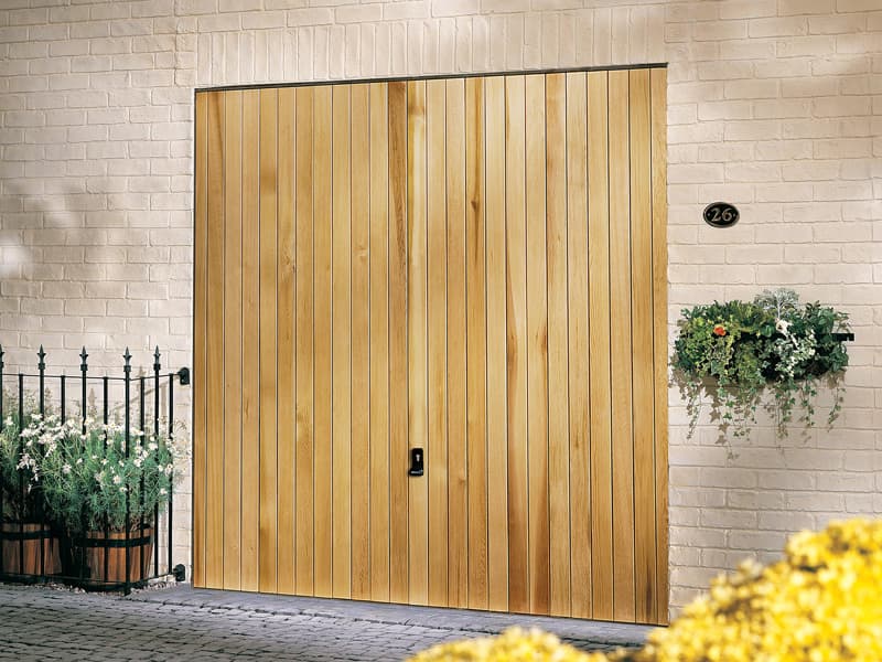 Garador Vertical Cedar Type C Timber Up & Over Garage Door 1981mm x 2134mm