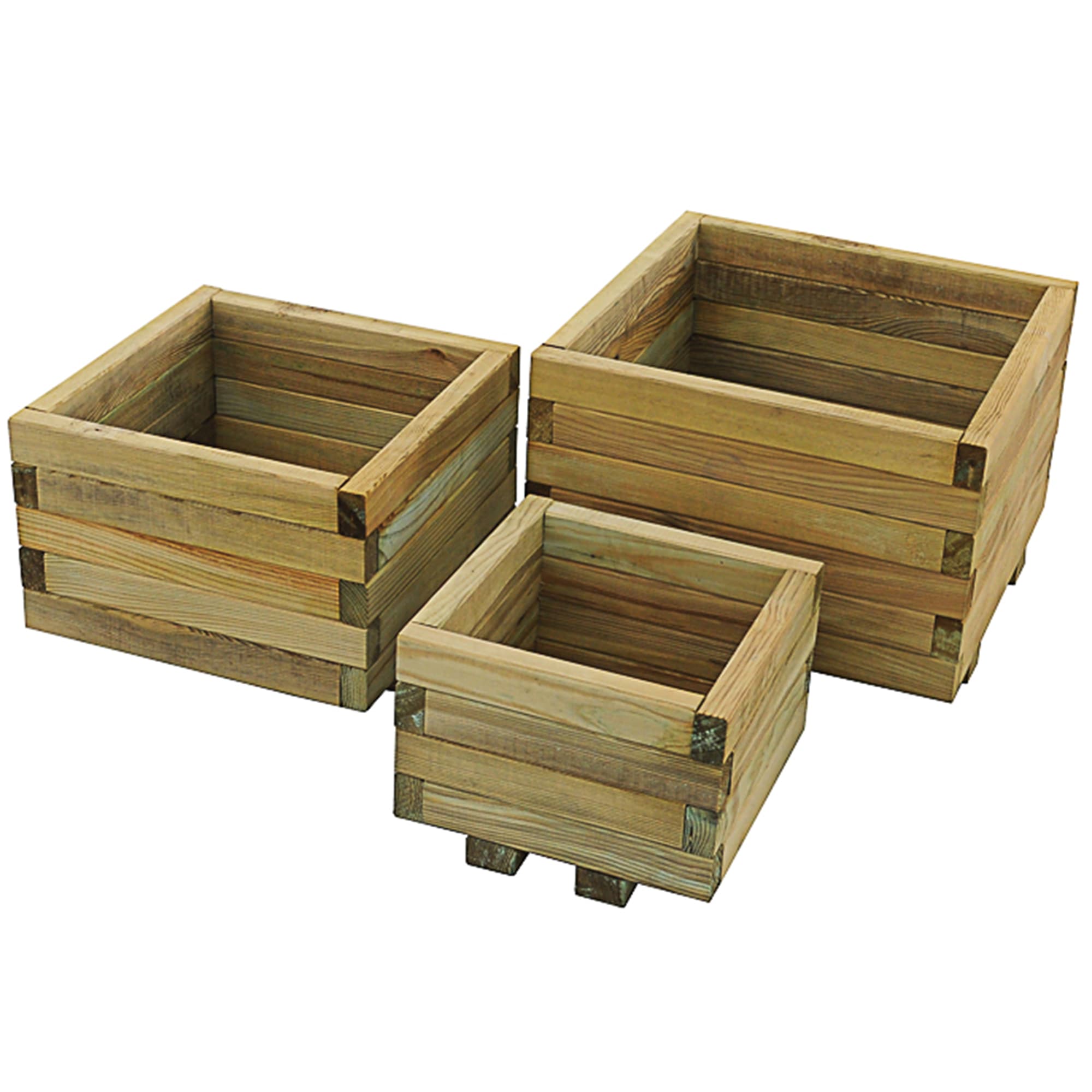 Forest Garden Kendal Square Planter Set of 3 Home Delivered