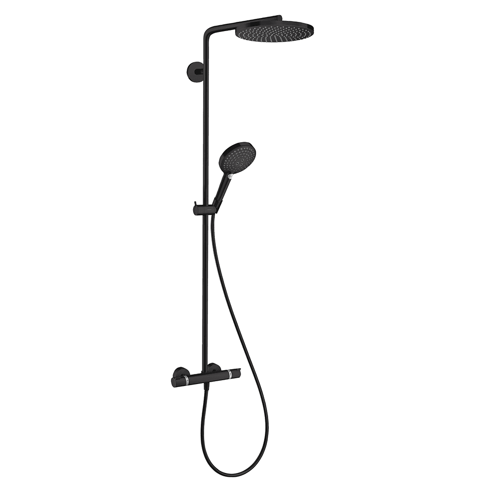 Hansgrohe Raindance Select PowderRain 240 showerpipe - Matt Black - 88102122