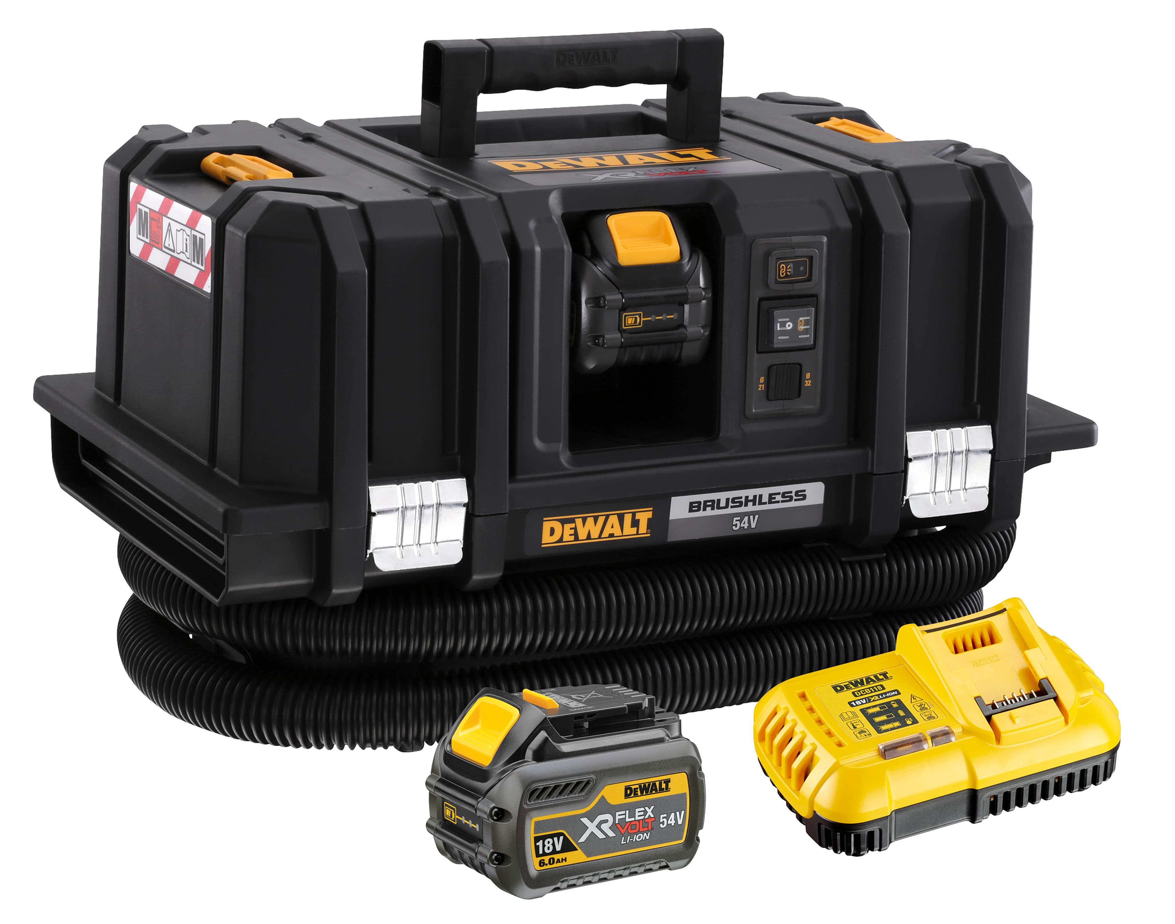 DeWalt 54V Xr Flexvolt M-CLASS Dust Extractor with 2 x 6.0AH Batteries