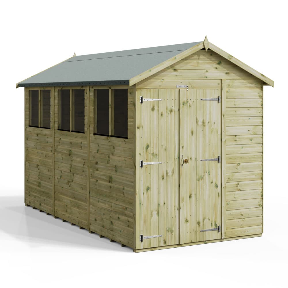 Powersheds 12x6 Premium Powersheds Apex Double Doors