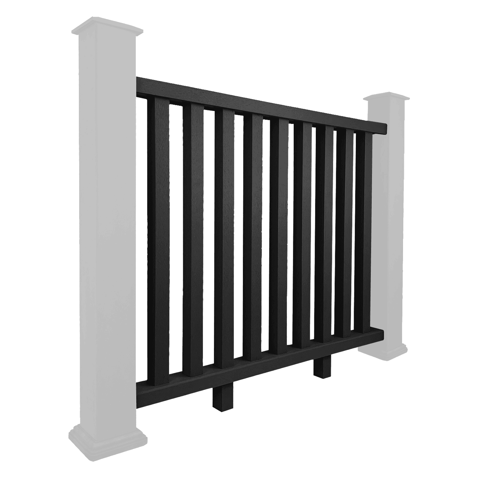 Black Composite Balustrade Railing - Graphite 1.2m
