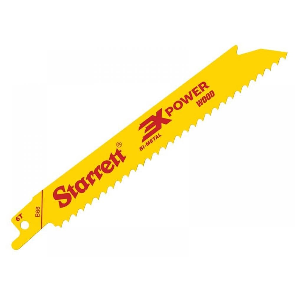 Starrett B66-5 B66-5 Bi-Metal Reciprocating Blade Wood Straight 152Mm 6 Tpi (Pack 5)