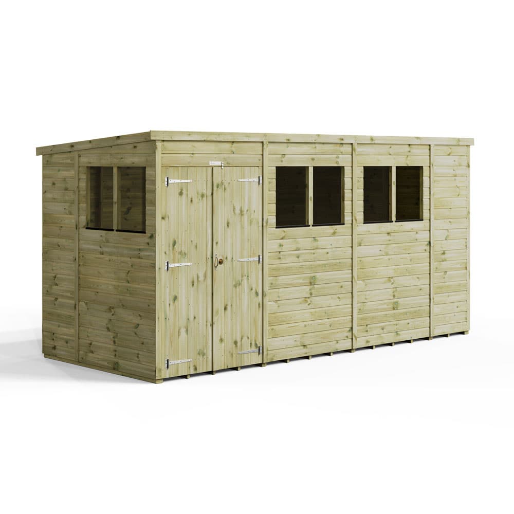 Powersheds 14x6 Premium Powersheds Pent Double Doors