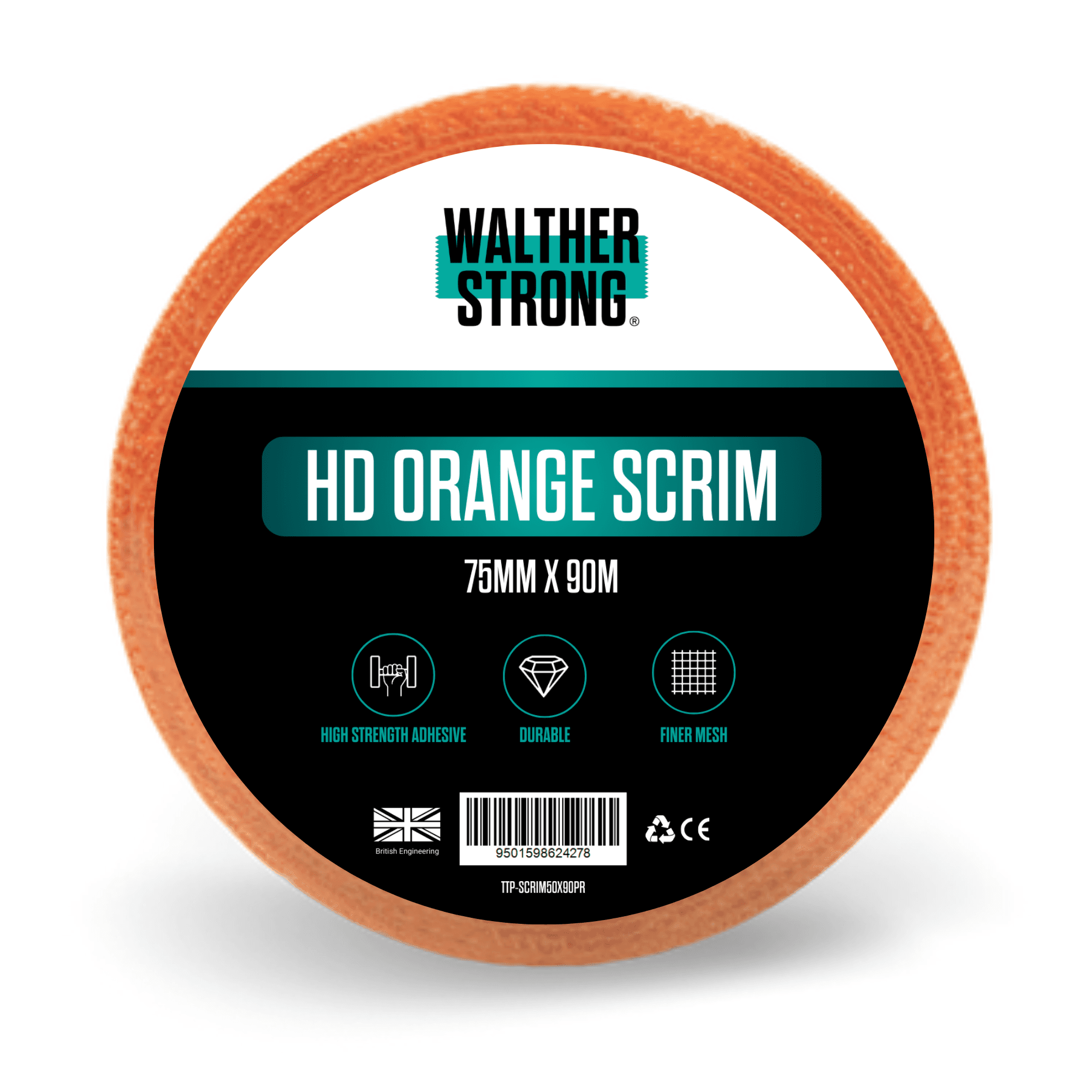 Walther Strong HD Orange Scrim 75mm x 90m