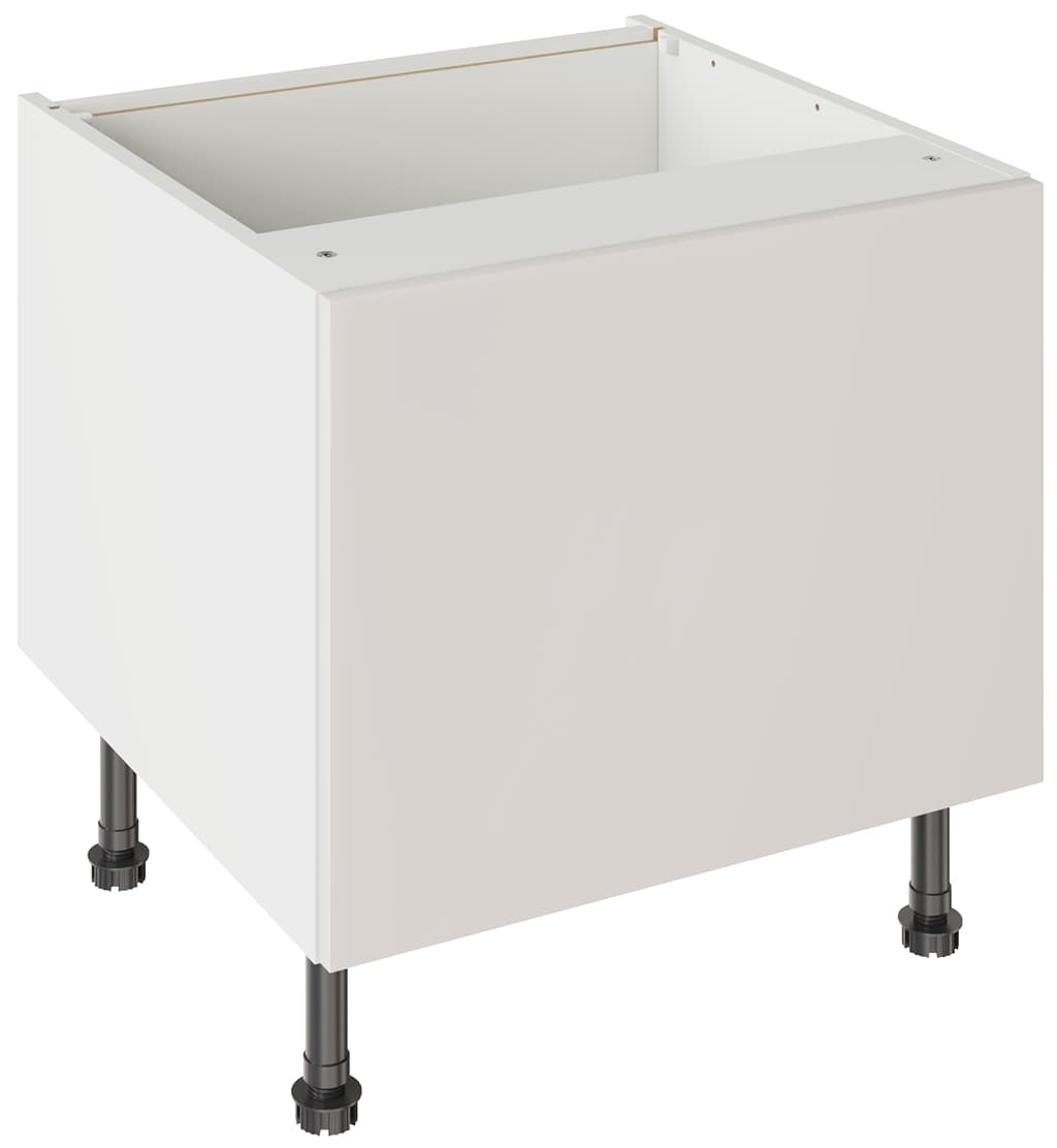 Kitchen Kit Flatpack 600 Belfast Sink Base Kitchen Cabinet Slab Supermatt Light Grey