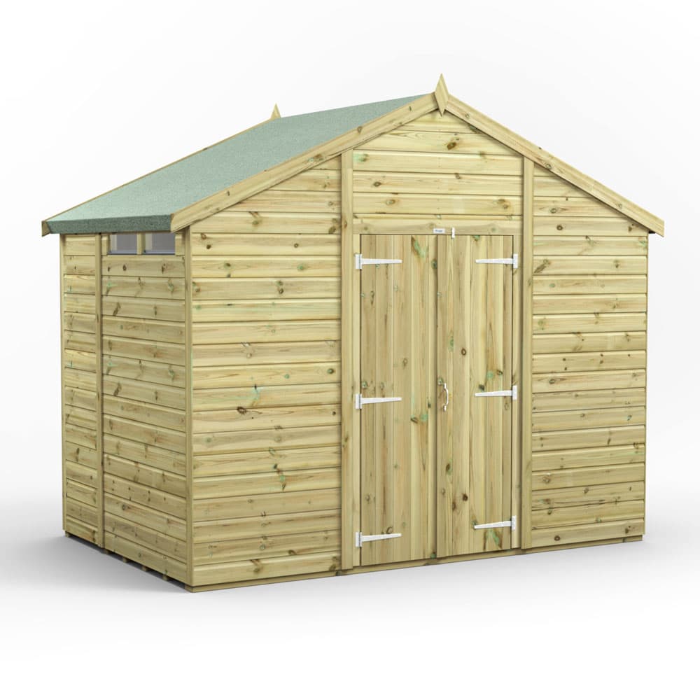 Powersheds 6x10 Premium Powersheds Security Apex Double Doors