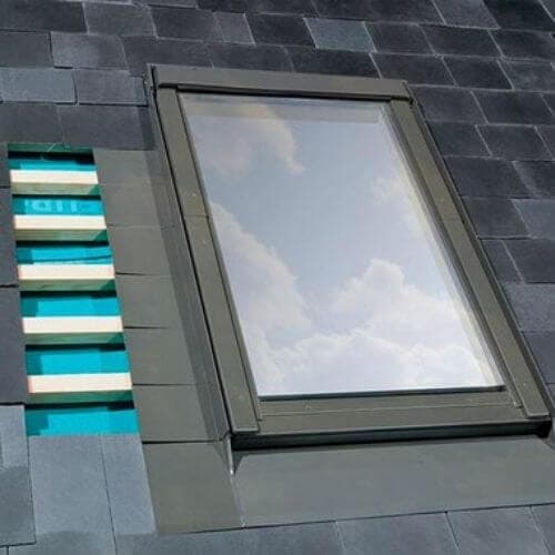 Pitched Roof Window Flashing For Non-Interlocking Slate Up To 10mm Thick Recessed Style - 660mm x 980mm