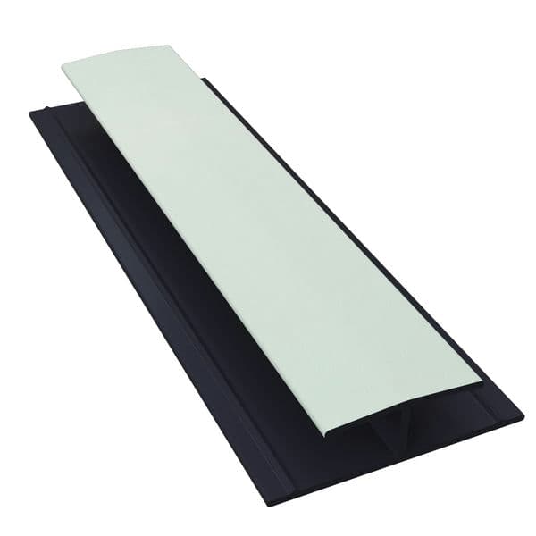 Agate Grey Woodgrain Soffit H Trim - 5mtr