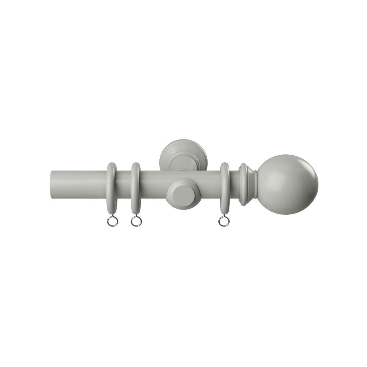 Woodland Fixed Curtain Pole - 28mm Eyelet - 1500mm - Urban Grey - Cuttable to Size