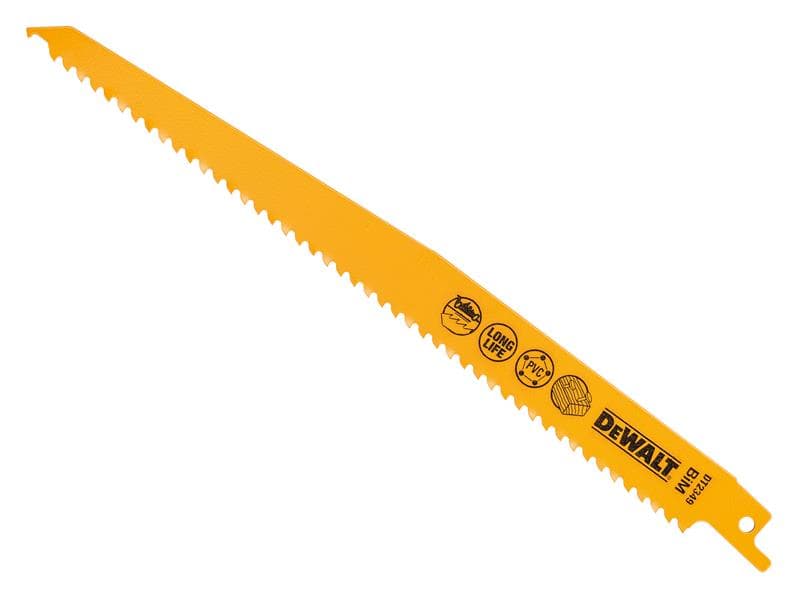 Dewalt DT2349-QZ Bi-Metal Reciprocating Blade For Wood With Nails 228Mm (Pack 5)