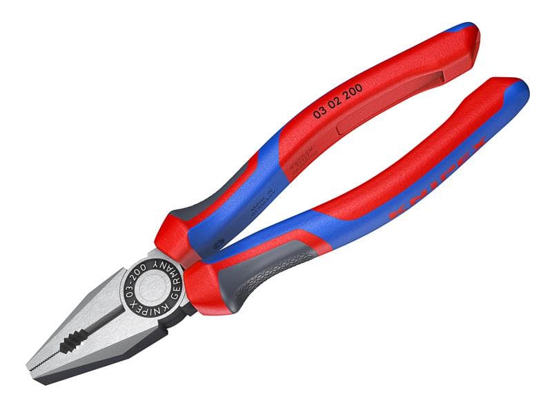 Knipex 03 02 200 SB Combination Pliers Multi-Component Grip 200Mm