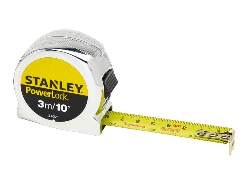 Stanley® 0-33-523 Powerlock® Classic Pocket Tape 3M/10Ft (Width 19Mm)