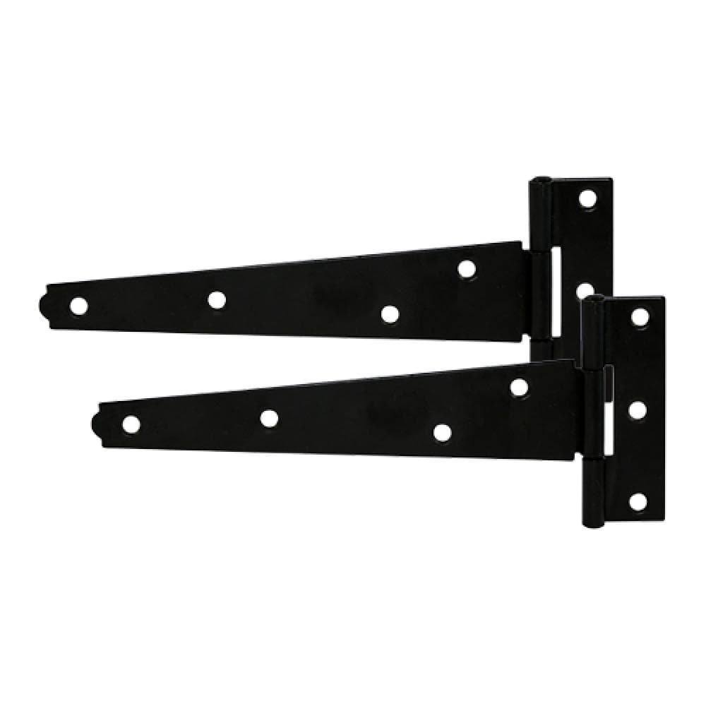 Timco LTH8B Pair Of Light Tee Hinges - Black 8in