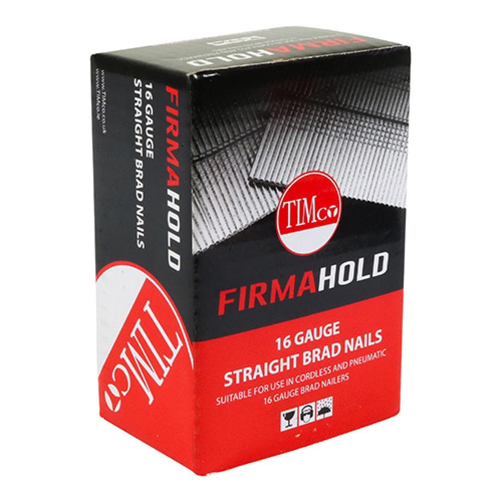 Timco BG1638 Firmahold Collated Brad Nails - 16 Gauge - Straight - Galvanised 16G X 38