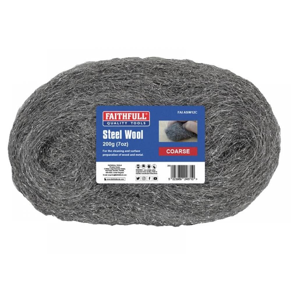 Faithfull 711158 Steel Wool Coarse 200G