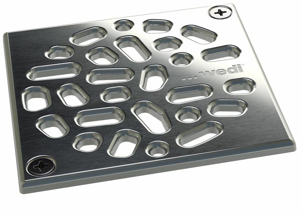 Wedi Fundo Fino 3.3 Stainless Steel Screw In Drain Grate 115mm x 115mm x 5mm Square