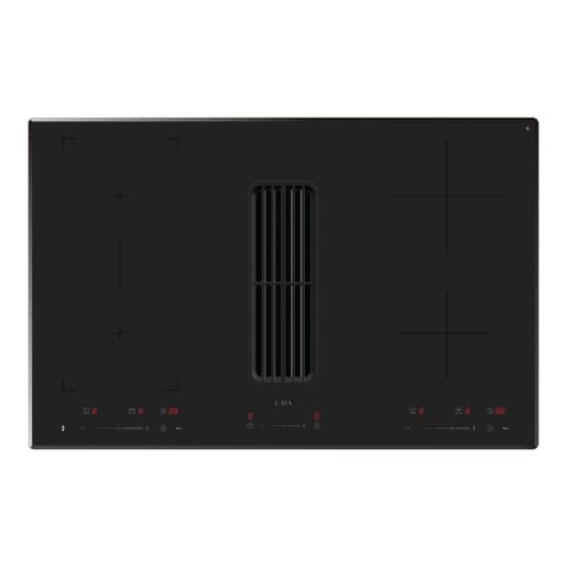 CDA HNE81FR 4 Zone Induction Hob with Built-In Extractor Matte Black