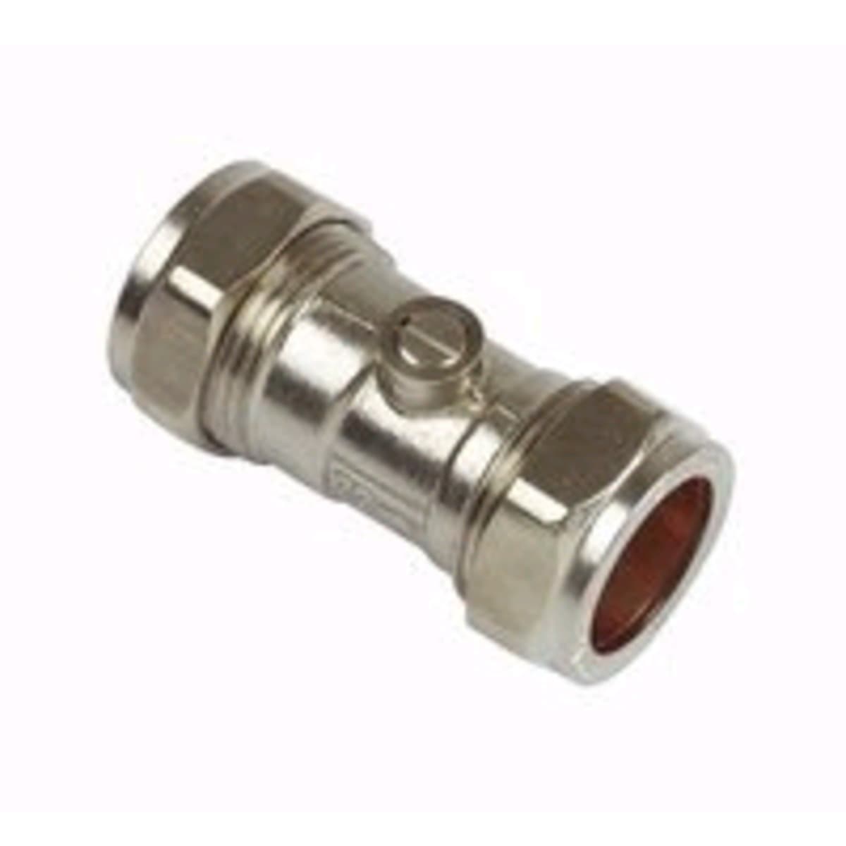 Travis Perkins 15mm Isolating Valve Chrome