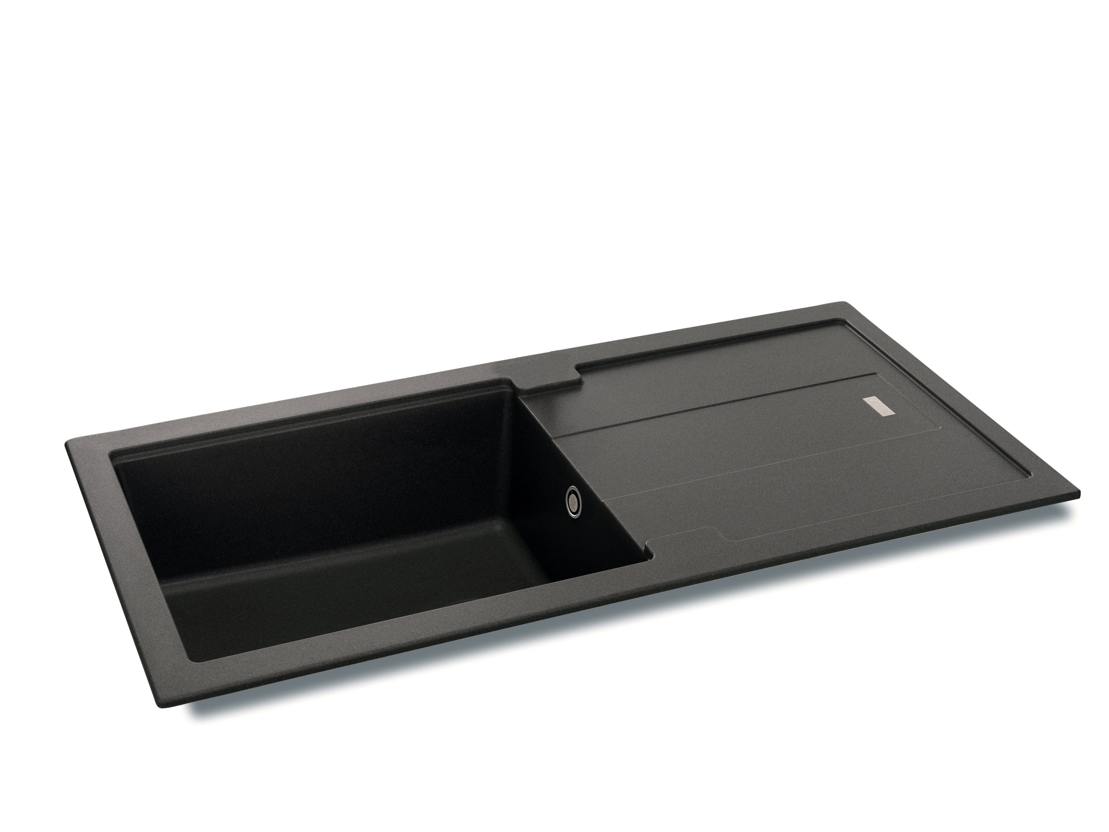 Carron Phoenix Bali 1 Bowl Inset Jet Black Composite Granite Kitchen Sink