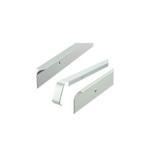 Unika 40mm Silver Worktop Aluminium Butt Joint 630mm/6mm Radius T40SLP5MM