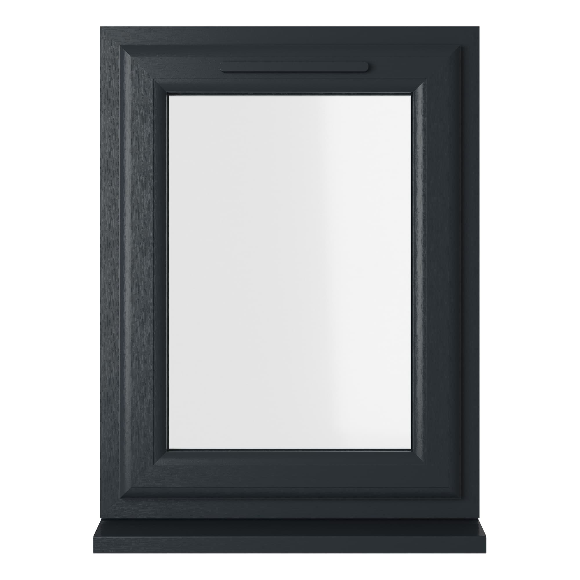 Crystal Double Glazed uPVC Grey/White Window Right Hung 610mm x 820mm Clear