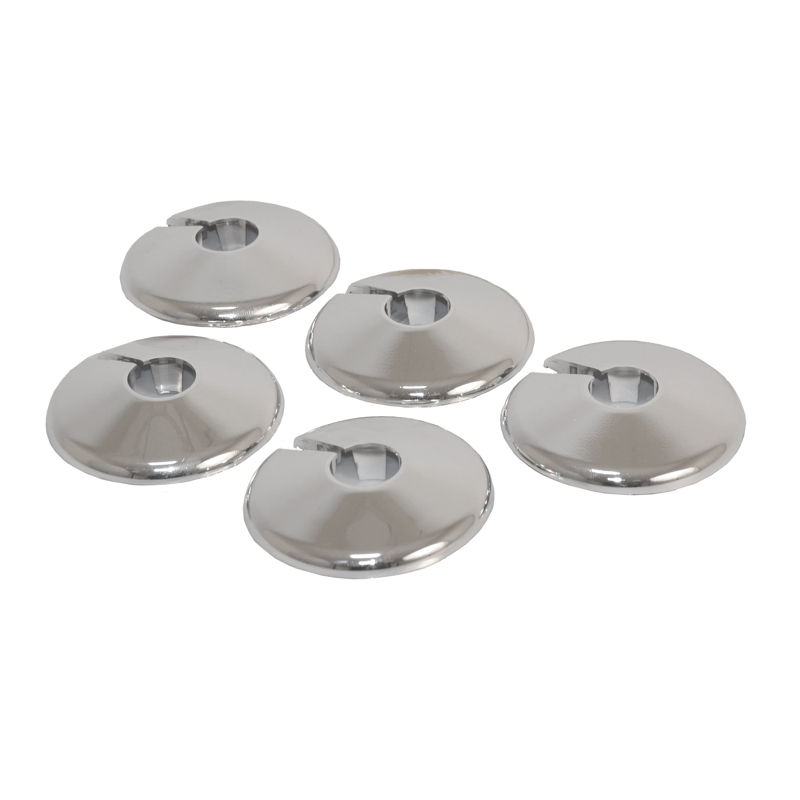4Trade Pipe Collars Chrome 15mm Pack 5