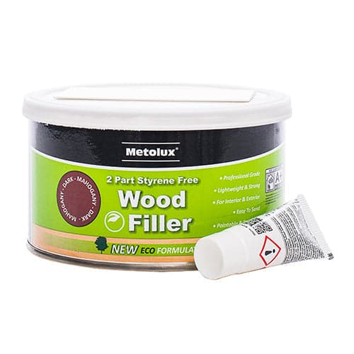 Metolux 2 Part Styrene Free Wood Filler – White (275ml / 770ml / 3.3L)