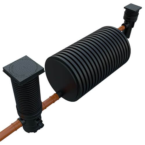 Packaged Plot Vortex Attenuation System - 3800 Litres with 110mm & 160mm Inlets