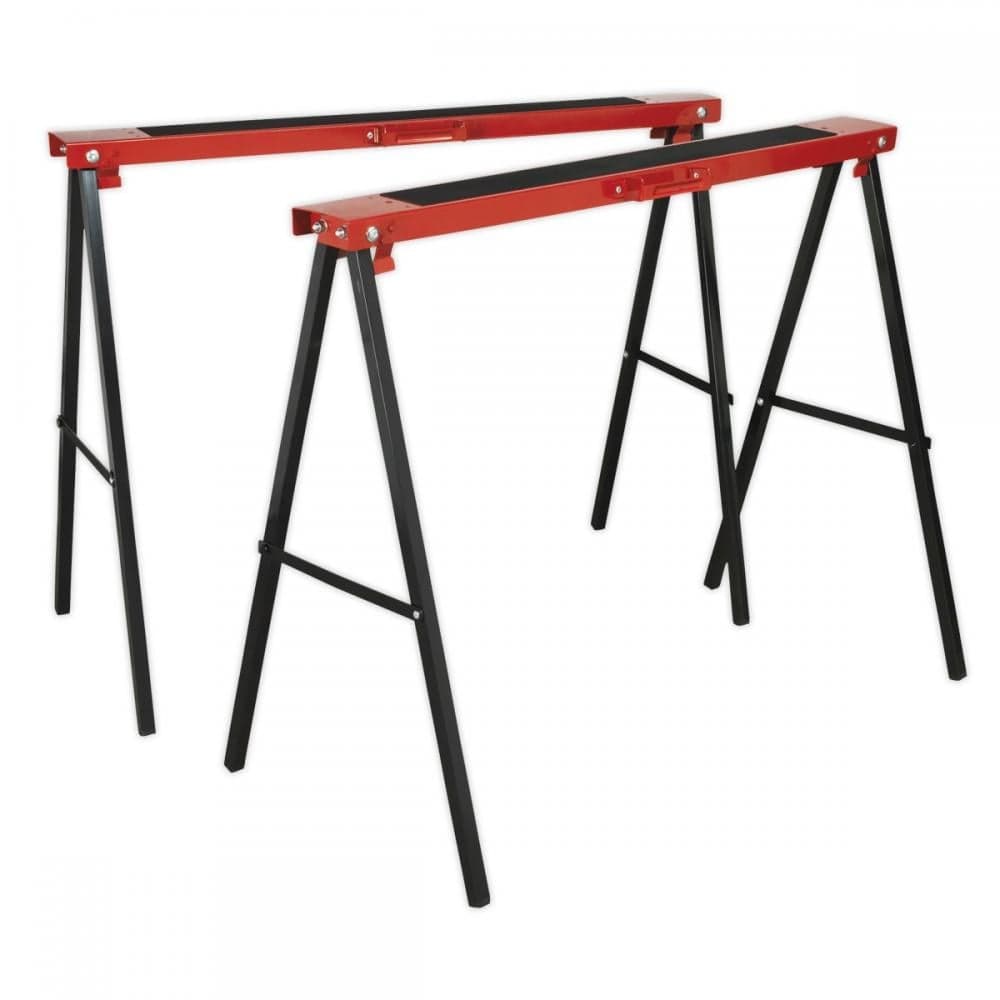 Sealey FDT2 Fold Down Trestles Pair 100Kg Capacity Per Trestle