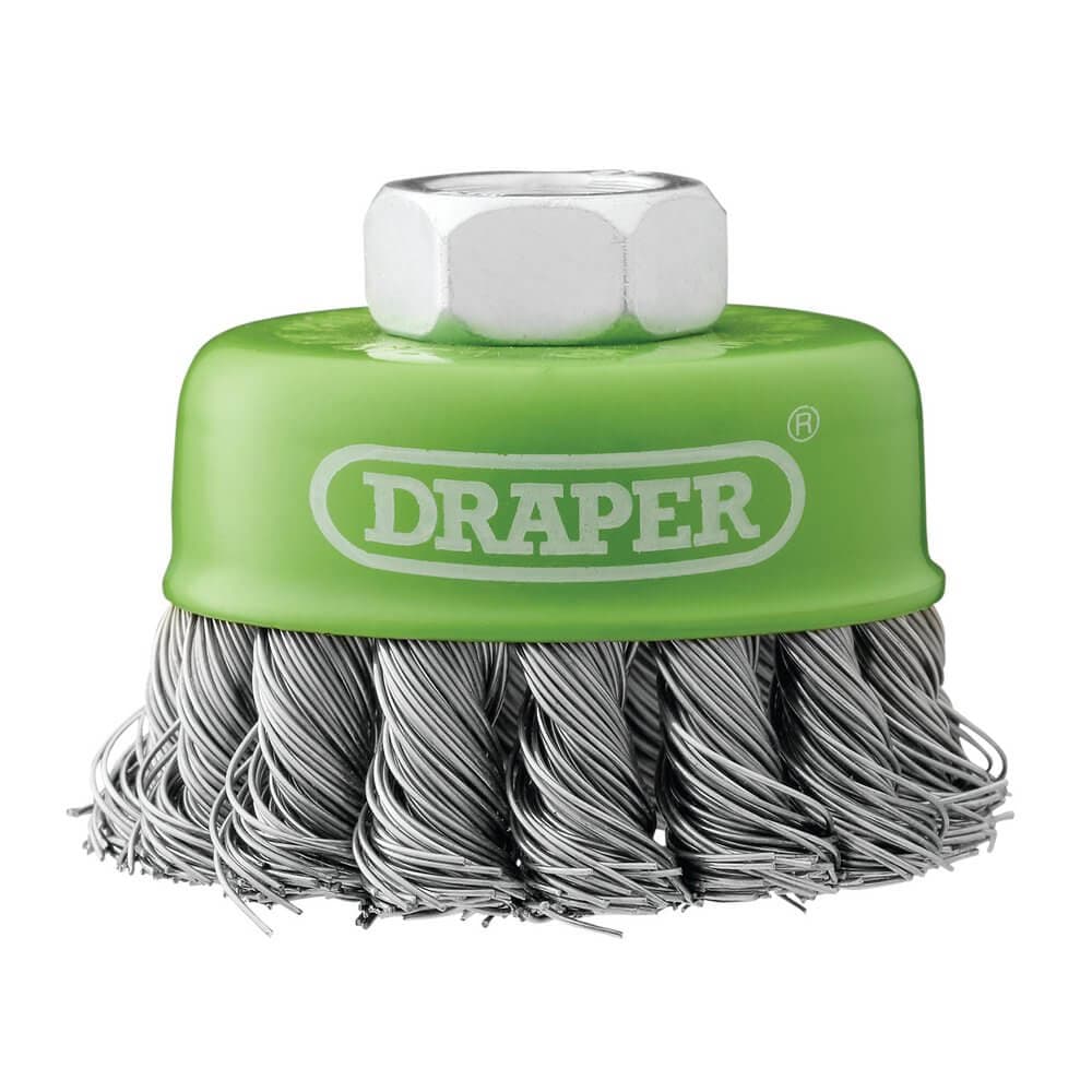 Draper Stainless-Steel Twist-Knot Wire Cup Brush 65Mm M14 each 1 08053