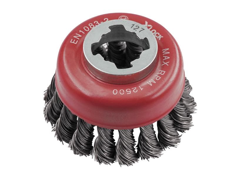 Faithfull 21075XL150 X-Lock Wire Cup Brush Twist Knot 75Mm M14X2 0.50Mm Steel Wire