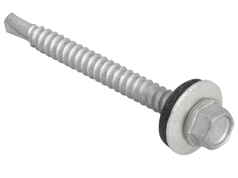 Forgefix TFHL5557 Techfast Hex Head Roofing Screw Self-Drill Light Section 5.5 X 57Mm Pack 50