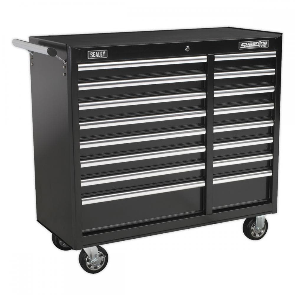 Sealey AP41169B Rollcab 16 Drawer With Ball-Bearing Slides Heavy-Duty - Black