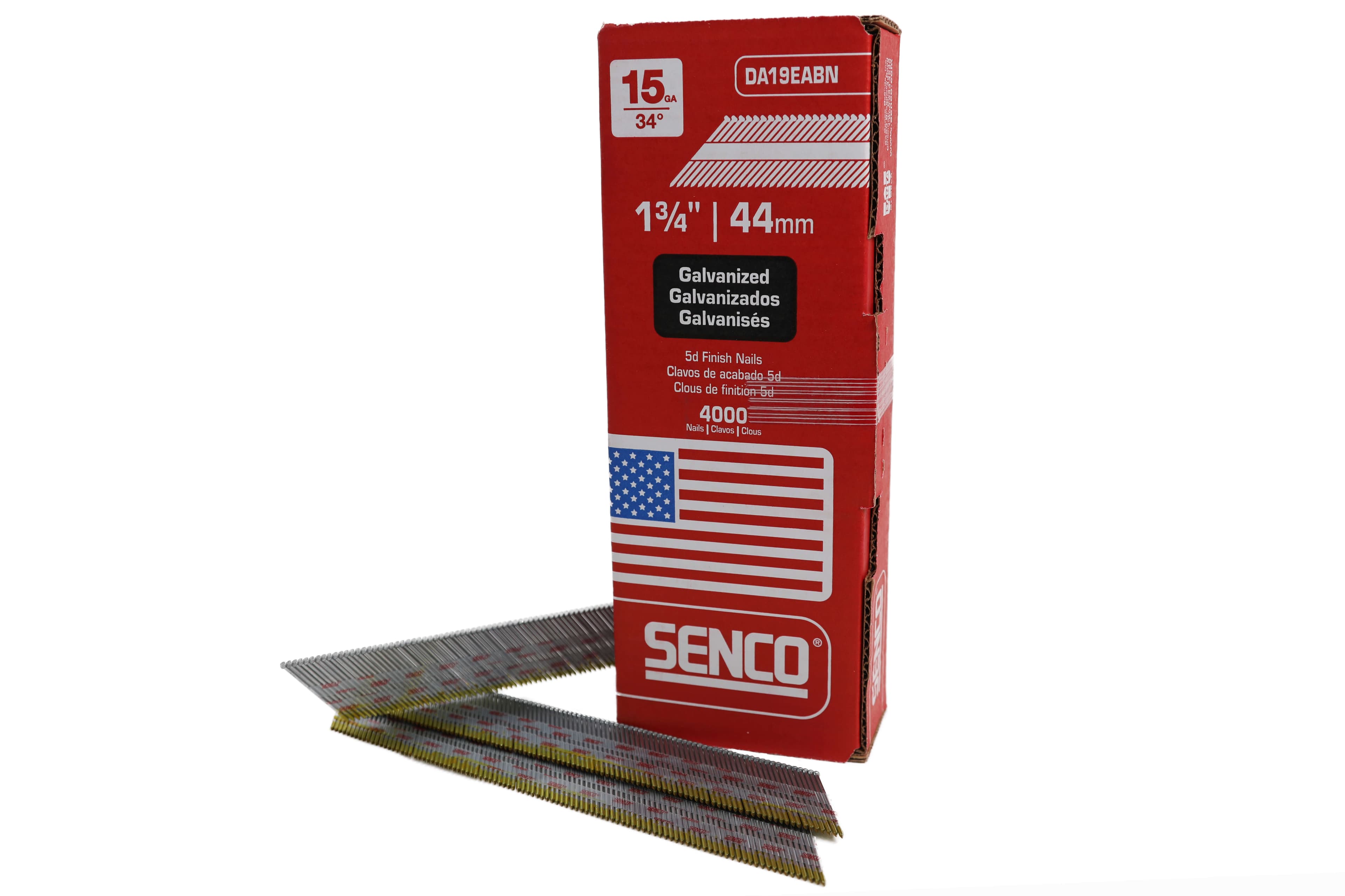 Senco DA19EABN 15-Gauge Da Finish Nail Galv ted 45Mm Box 4000