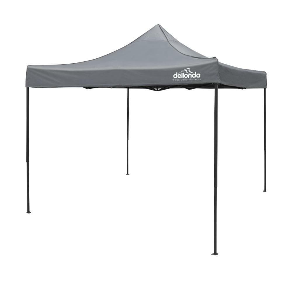 Sealey DG133 Dellonda Premium 3 X 3M Pop-Up Gazebo Pvc Coated Water Resistant Fabric Supplied With Carry Bag Rope Stakes & Weight Bags - Grey Canopy