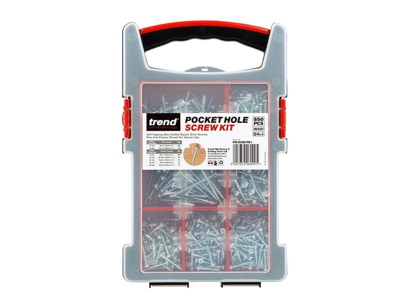 Trend PH/SCW/PK1 Pocket Hole Screw Selection 850 Piece