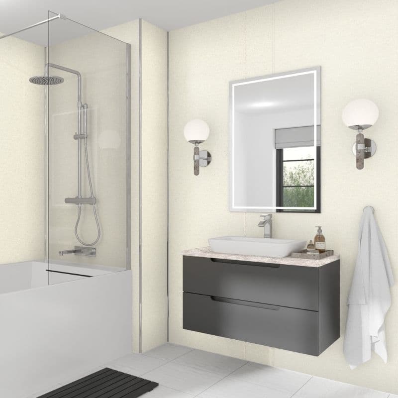 Laminate Wall Panel Square Edge - 900mm x 2420mm x 11mm White Frost