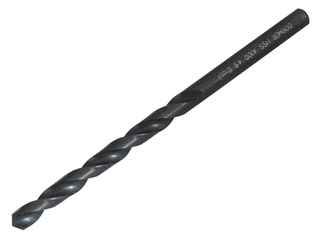 Dormer A100 HSS Jobber Drill Bit 4.90mm OL:86mm WL:52mm A1004.9