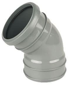 FloPlast Industrial/ Xtraflo Downpipe Solvent Weld Offset Bend Top - 110mm Grey