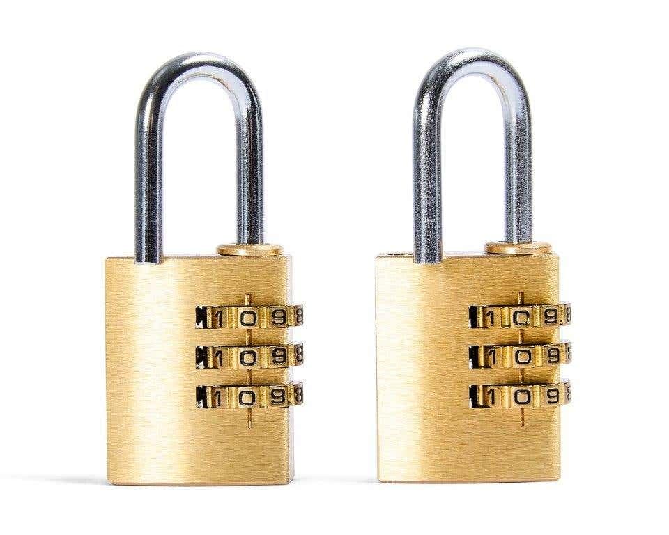 Heavy Duty Combination Padlocks - 25mm - Pack of 2