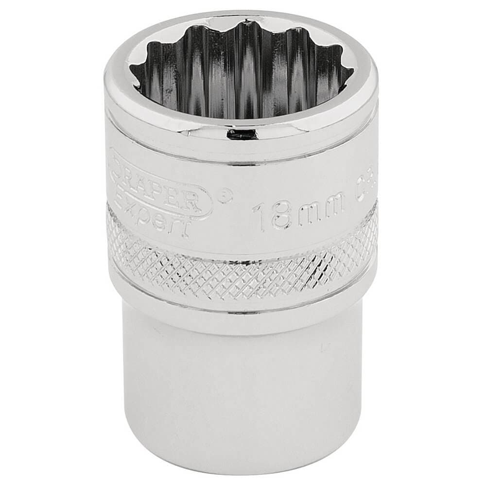 Draper Expert 33202 Hi-Torq® 12 Point Socket 1/2in Sq. Dr. 18Mm each