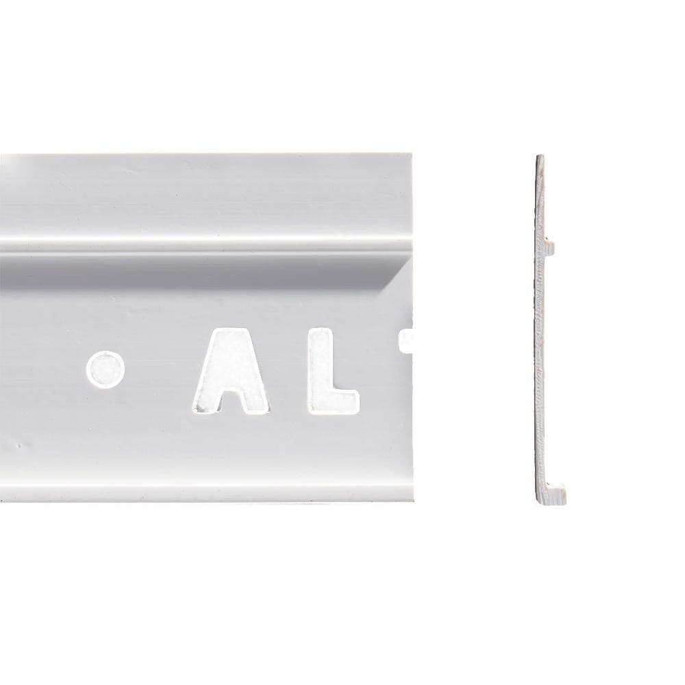 Altro Whiterock Single-part Concealed FL/WALL Transition Strip White 2500mm - G835/25