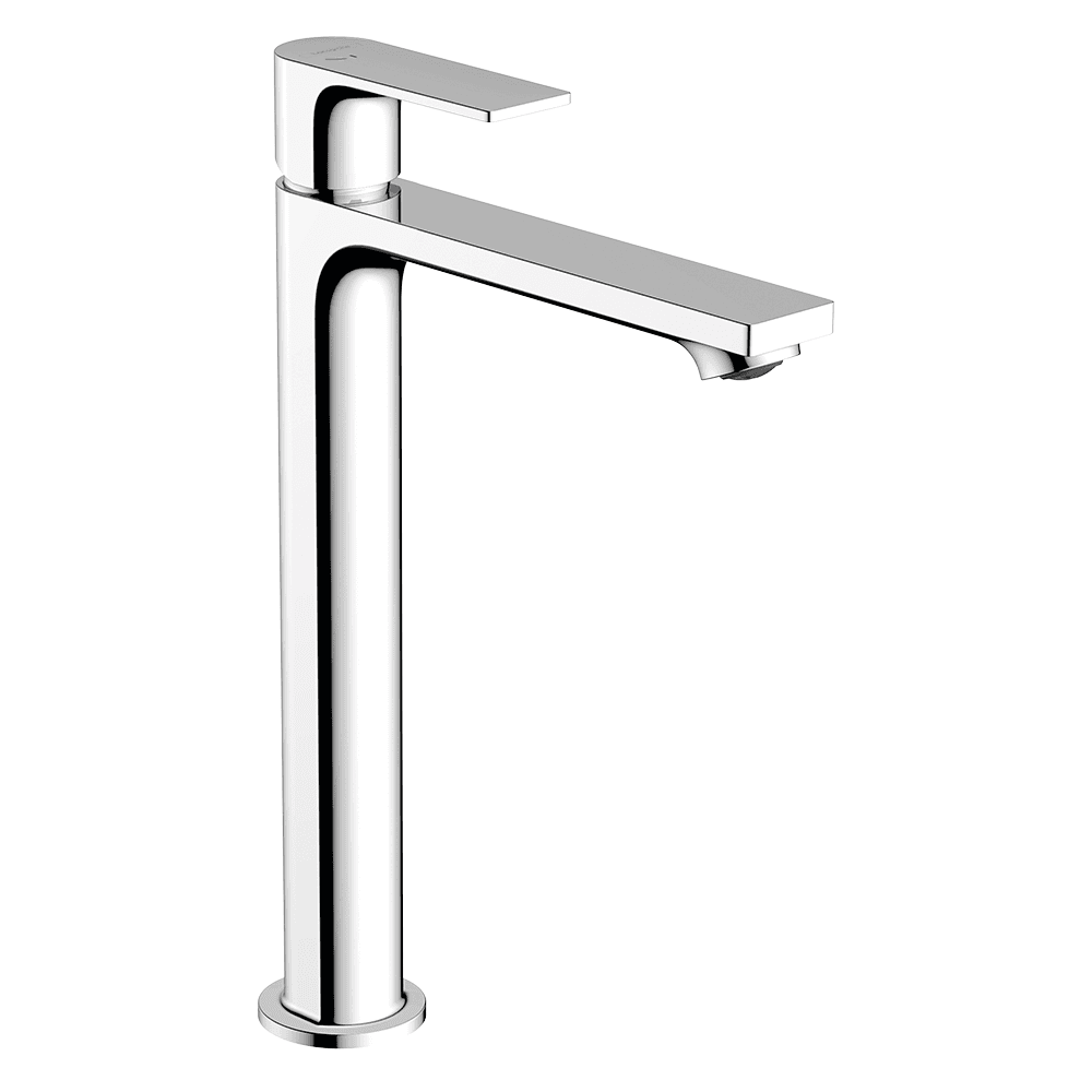 Hansgrohe Rebris E Single lever basin mixer 240 CoolStart EcoSmart+ for washbowls with pop-up waste set - Chrome - 72591000