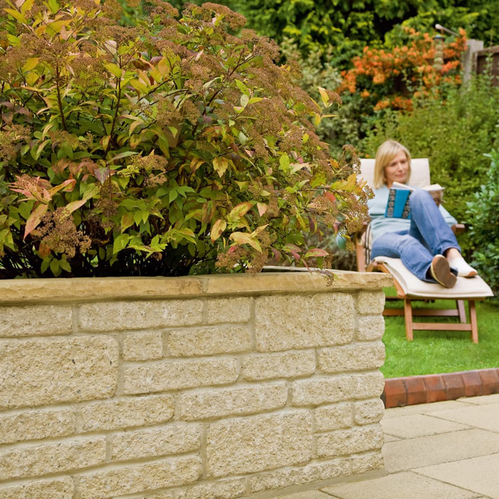 Marshalls Marshalite Pitched Buff New Face Walling 440mm x 100mm x 140mm