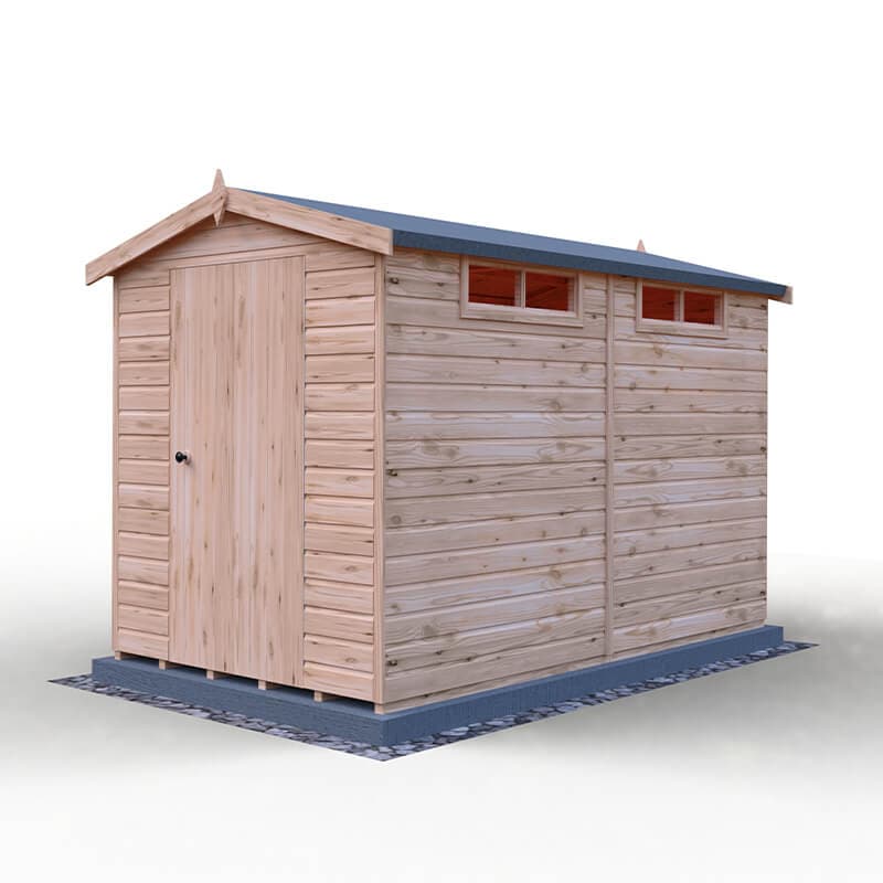 6' x 10' Shire Premium Security Apex Wooden Garden Shed (1.79m x 2.99m)
