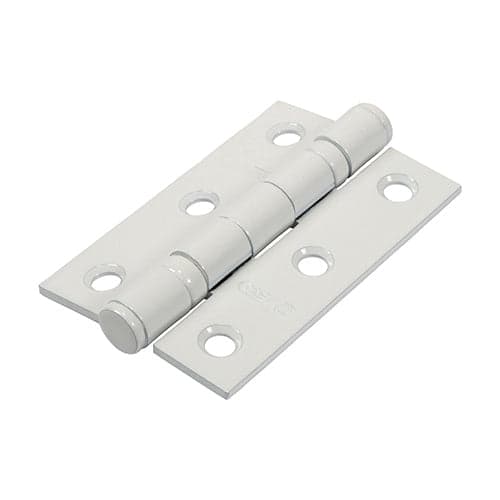 Twin Ball Bearing Butt Hinges – Steel - Epoxy White - 76 x 51