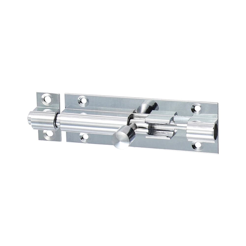 Straight Internal Door Barrel Bolt - Polished Chrome - 75 x 25mm
