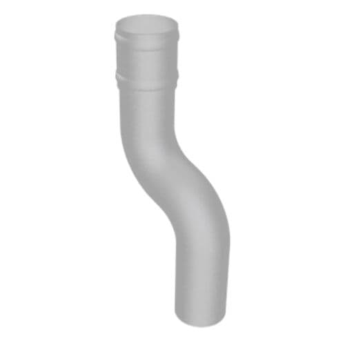 Cast Aluminium Round Downpipe 1 Part Swan Neck - 63mm x 60mm to 150mm PPC