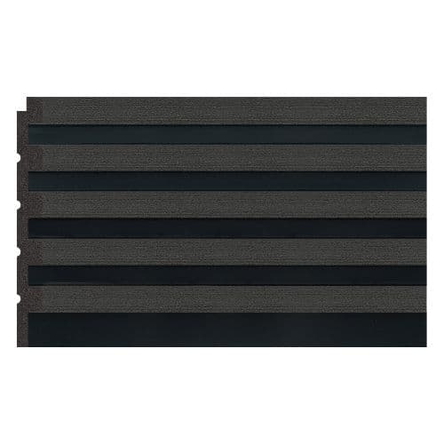 Sulcado Slat Wall Panel - 300mm x 2600mm x 12mm Waterproof Slat Panel Charcoal